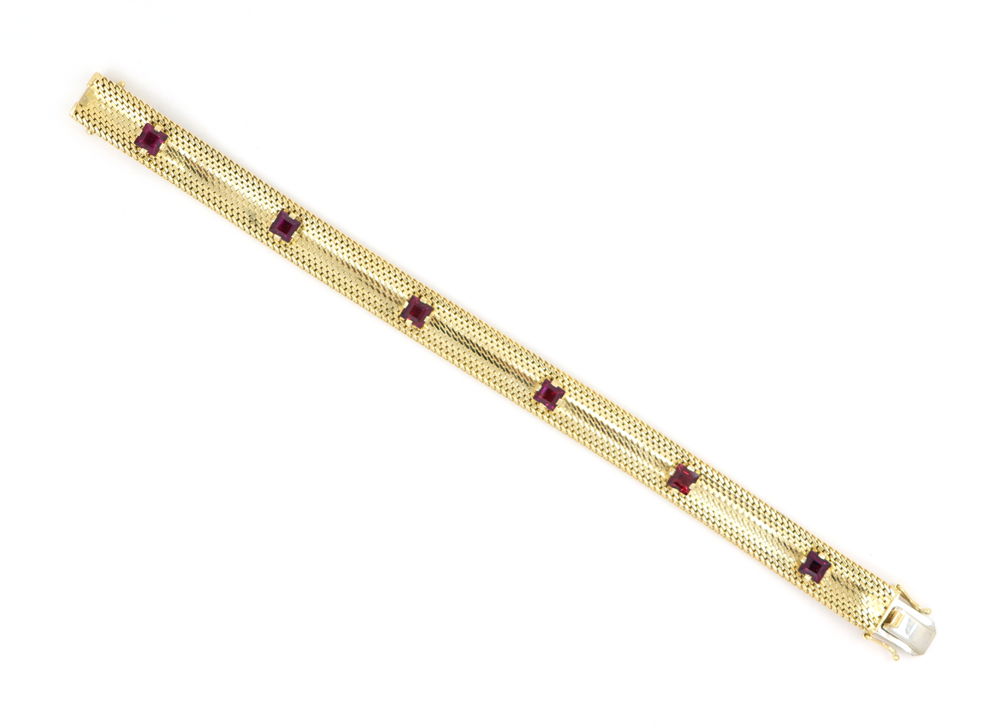 Garnet Milanaise Woven Bracelet