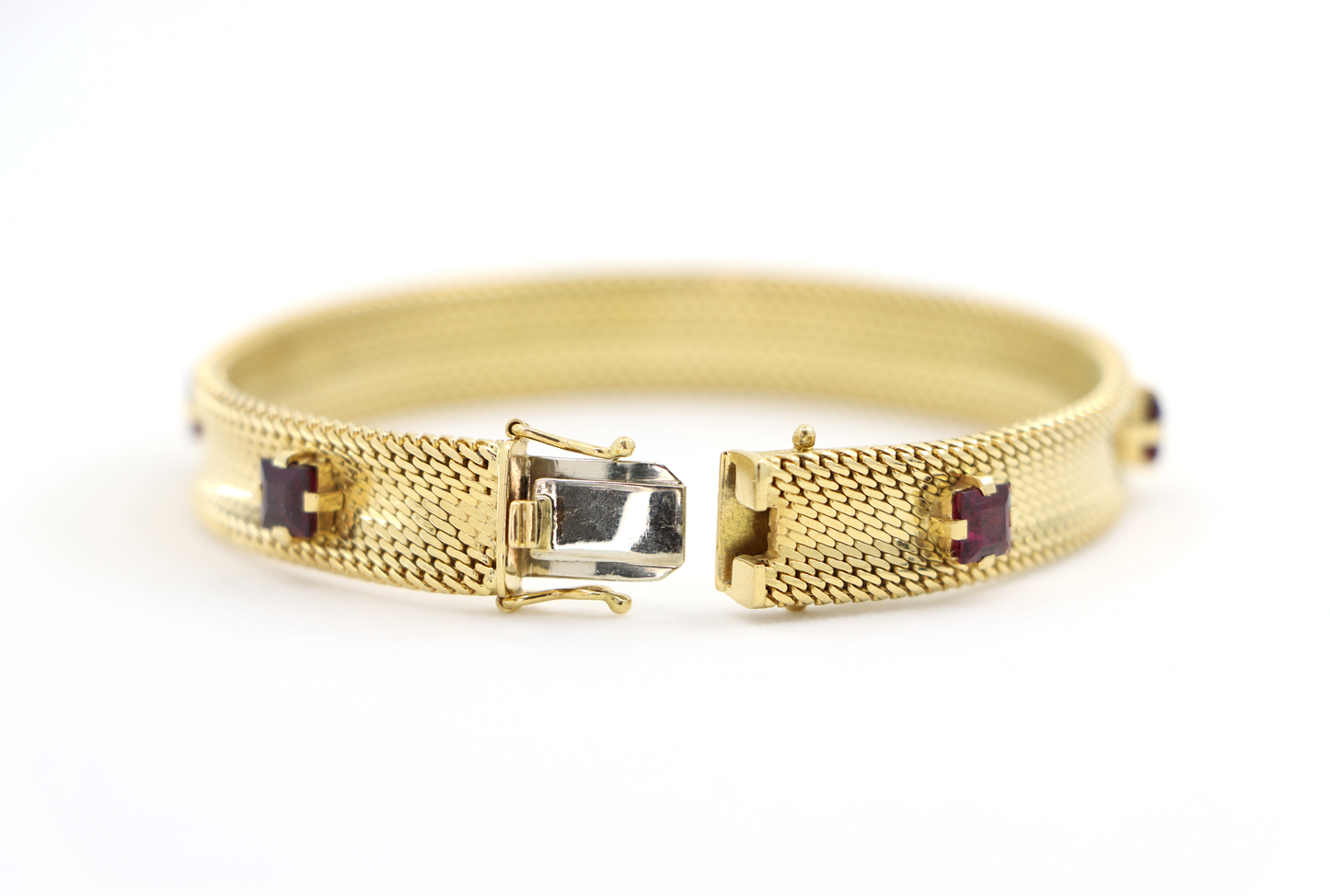 Garnet Milanaise Woven Bracelet