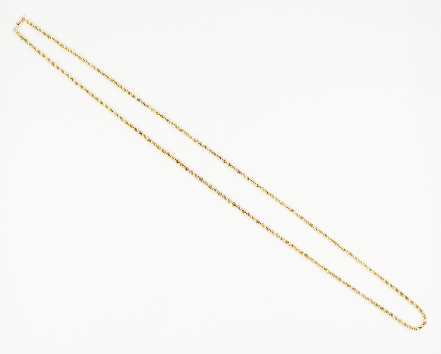 14k Opera Length French Rope Chain Necklace